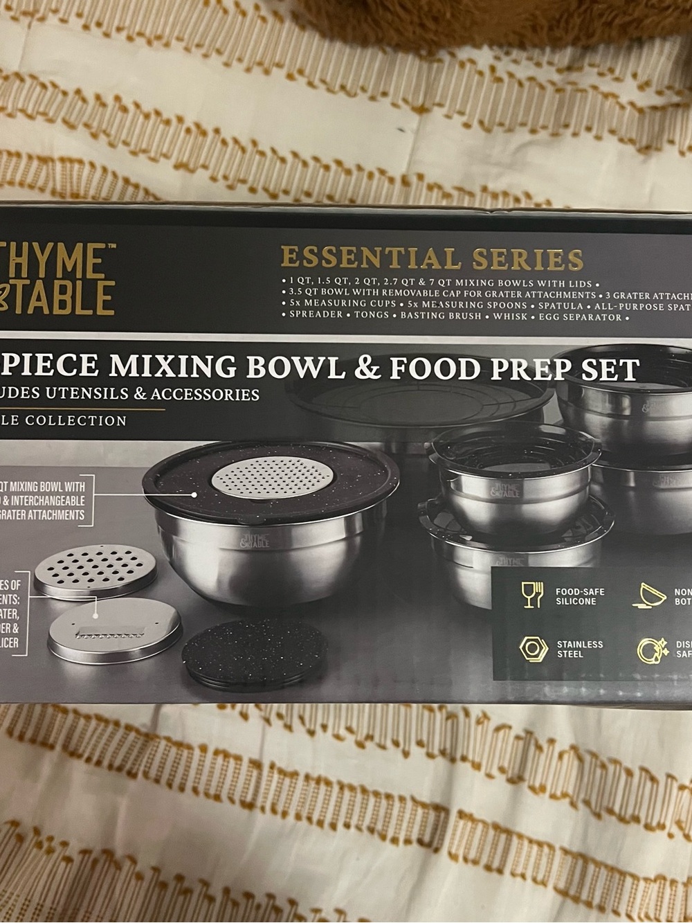 Thyme & Table 32 Piece Stainless Steel Mixing Bowls and Food Prep - Xtra Label - Picture 2 of 5